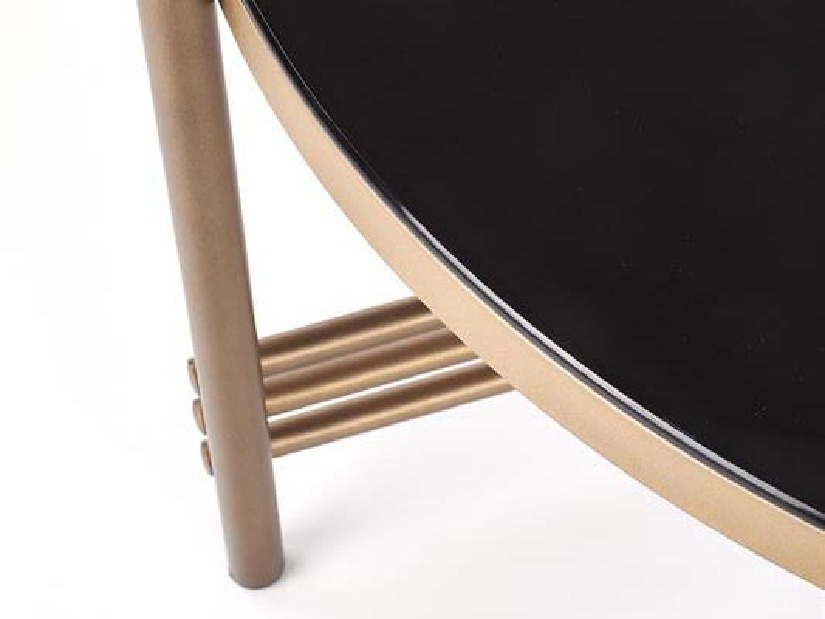 Konferenční stolek Inge (černá + zlatá)