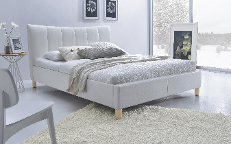 Manželská postel 160 cm Sherill (bílá) (s roštem)