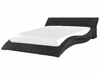 Manželská vodní postel 180 cm Veena (černá) (s roštem a matrací)