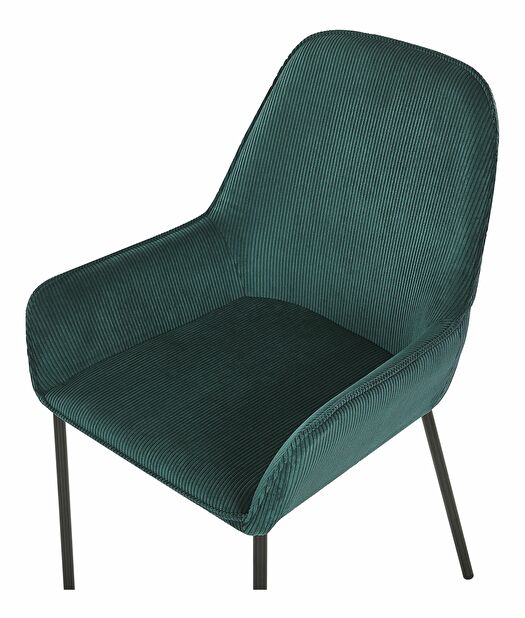 Set 2 ks. jídelních židlí LARNO (tmavě zelená)