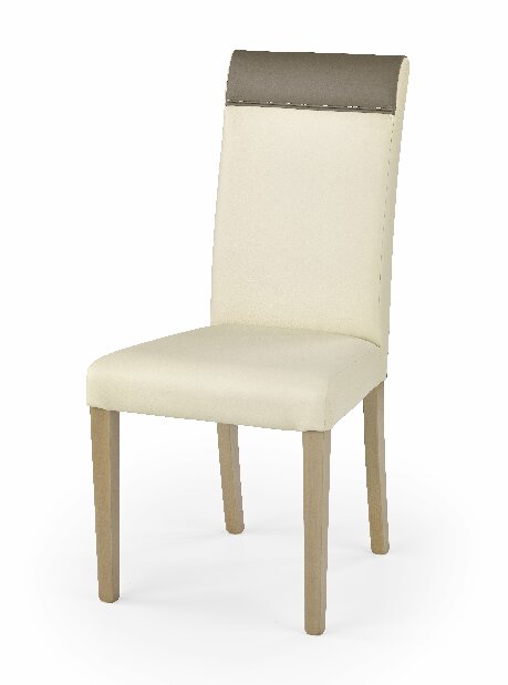 Jídelní židle Norbert (dub sonoma + krémová + béžová) *výprodej