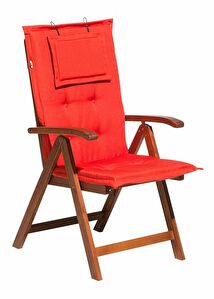Zahradní židle Tratoria (tmavě červená) (s poduškou)