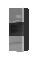 Vitrína Henry Typ 07 (šedá + šedý vysoký lesk)