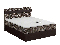 Manželská postel  Boxspring 160x200 cm Mimosa (s roštem a matrací) (černá + hnědá)