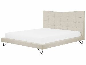 Manželská postel 180 cm LANEL (s roštem) (béžová)
