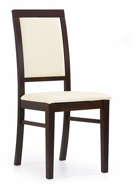 Jídelní židle Sylwek 1 (ořech tmavý + krémová)