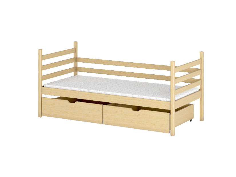 Dětská postel 90 cm Marisa (s roštem a úl. prostorem) (borovice)