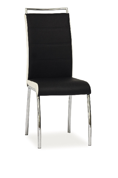 Jídelní židle H-442 (ekokůže černá + bílá)