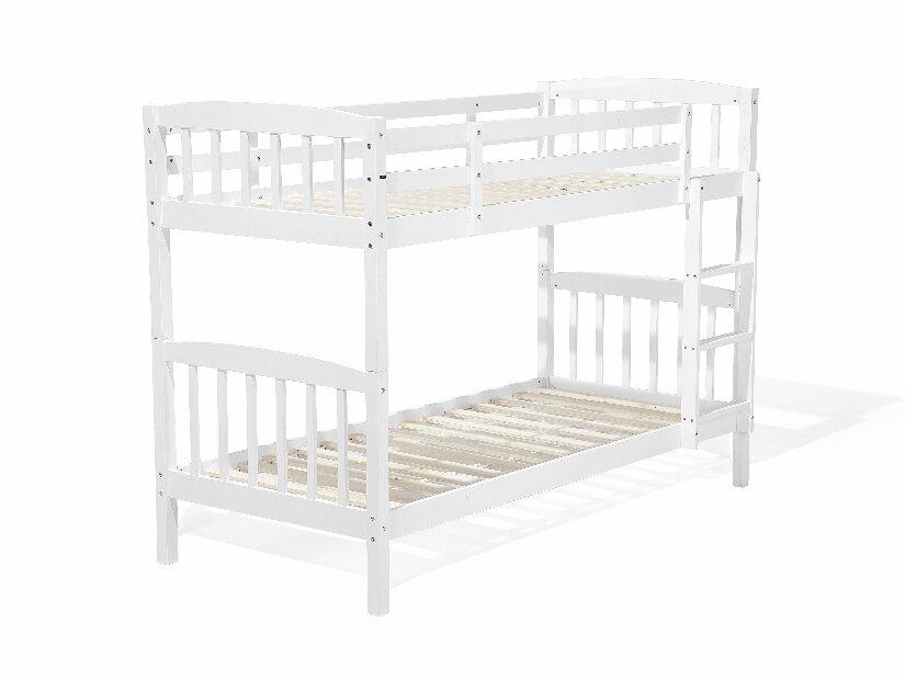 Patrová postel 90 cm REWIND (s roštem) (bílá)