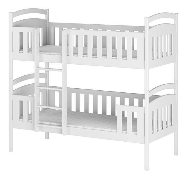 Dětská postel 80 cm Fermin (s roštem) (bílá)