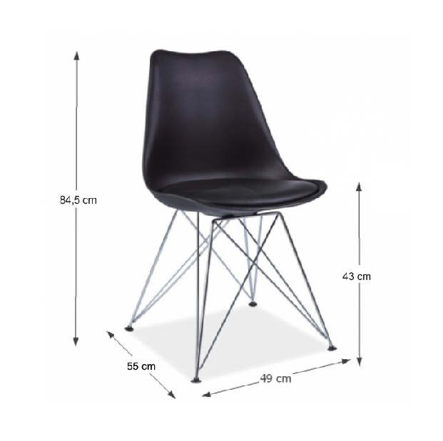Jídelní židle Merion (černá)