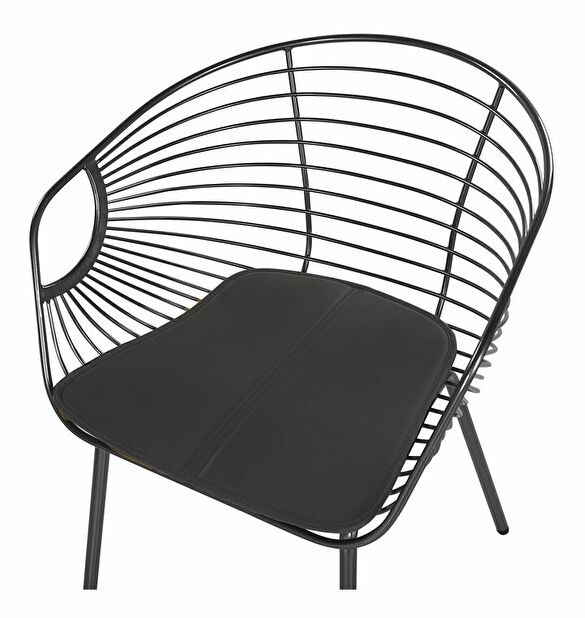 Set 2 ks. jídelních židlí HABIR (černá)