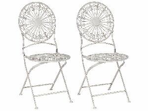 Set 2 ks zahradních židlí Sarala (bílá)