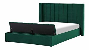 Manželská postel 180 cm Noya (zelená) (s roštem) (s úl. prostorem)