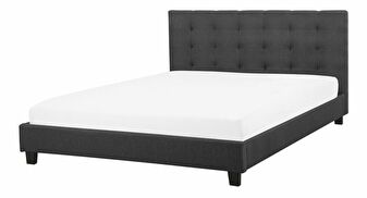 Manželská postel 140 cm ROLLA (s roštem) (tmavě šedá)