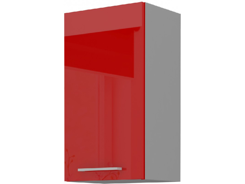 Horní kuchyňská skříňka Roslyn 45 G 72 1F (červená + šedá)