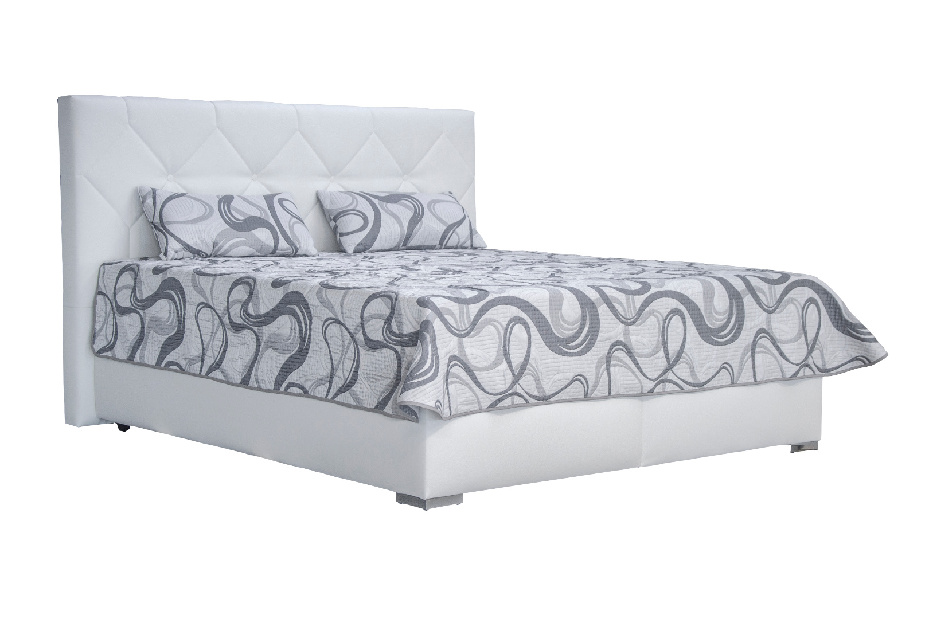 Manželská postel 180 cm Blanár Gela (biela) (s roštem a matrací Nelly Plus)