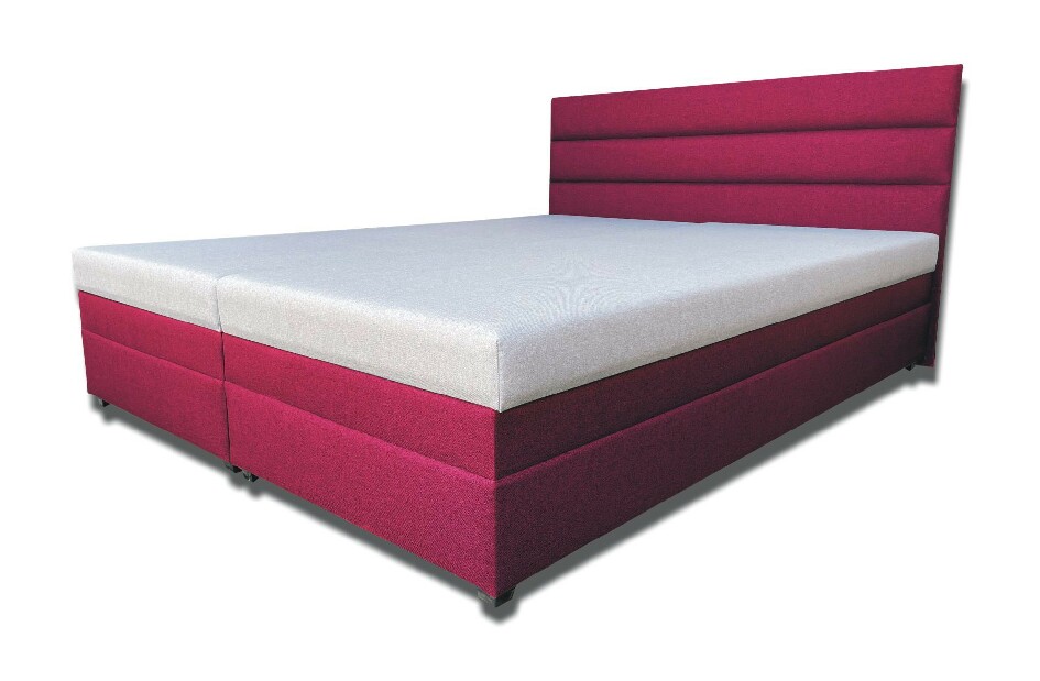 Manželská postel 160 cm Rebeka (s pěnovými matracemi) (fuchsie)