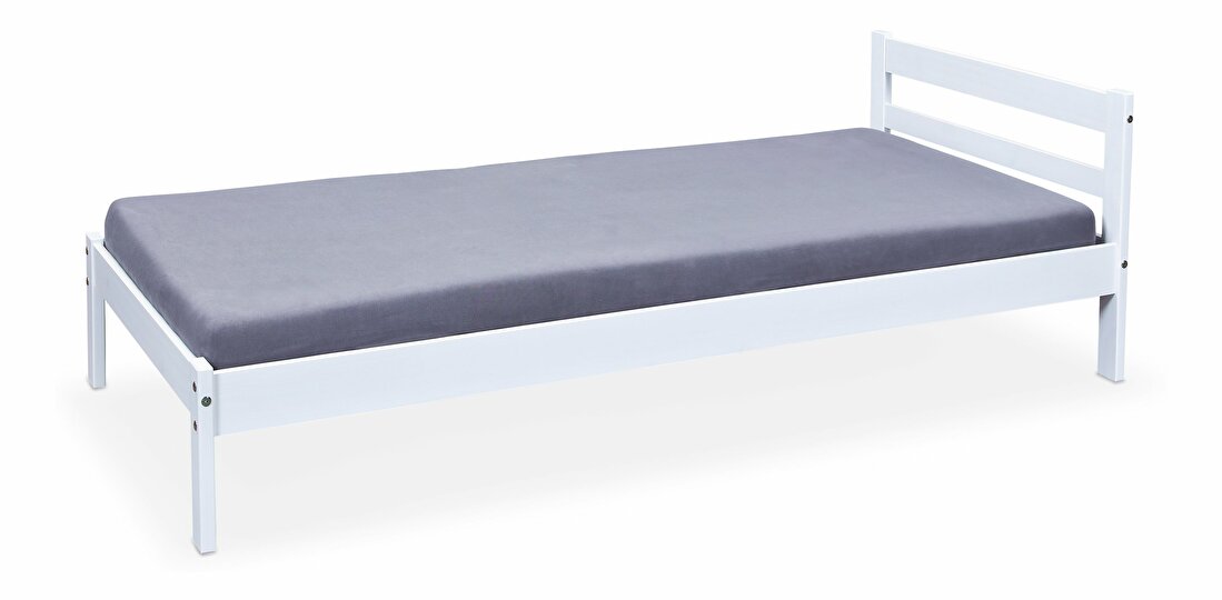 Jednolůžková postel 90 cm Finy (bílá)