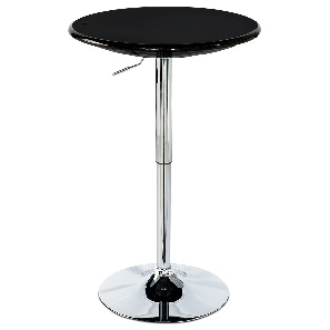 Barový stůl Allanton (černá + chromová)