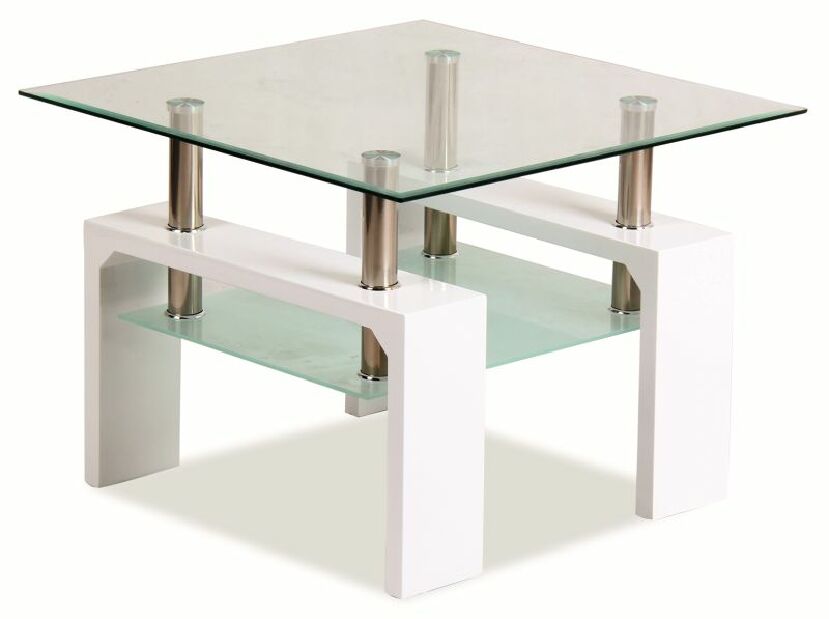 Konferenční stolek Lisa Basic D (lesk vysoký bílý)