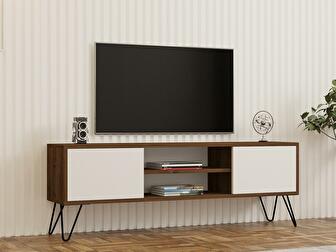  TV stolek/skříňka Donoko (ořech + bílá)