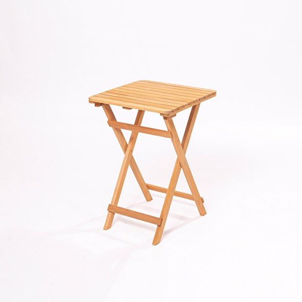 Sada zahradního stolu a židlí (3 kusy) Magnus (přírodní + krémová)