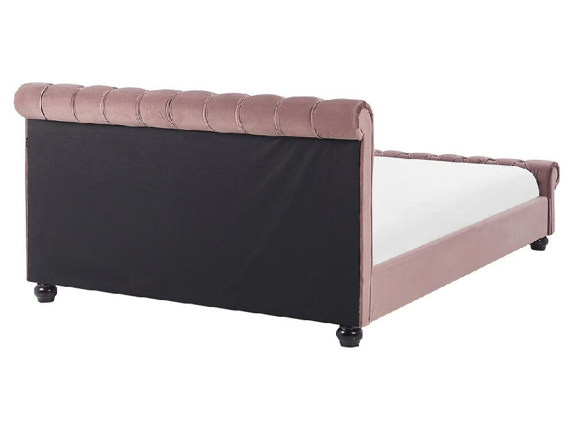 Manželská vodní postel 140 cm Alexandrine (růžová) (s roštem a matrací)