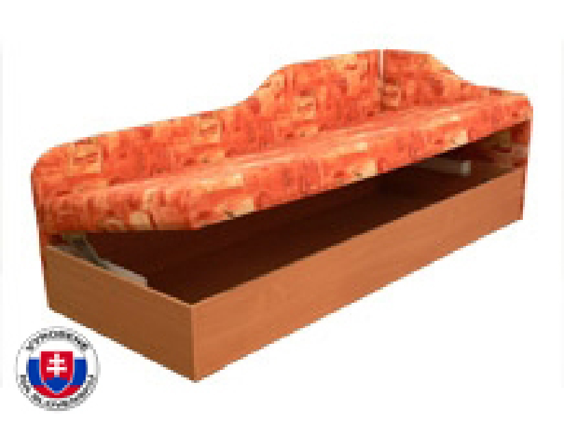 Jednolůžková postel (válenda) 80 cm Eda 4/2 (s molitanovou matrací) (P)