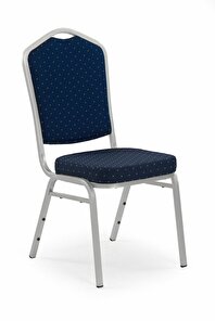 Jídelní židle Carn S (stříbrná + modrá)