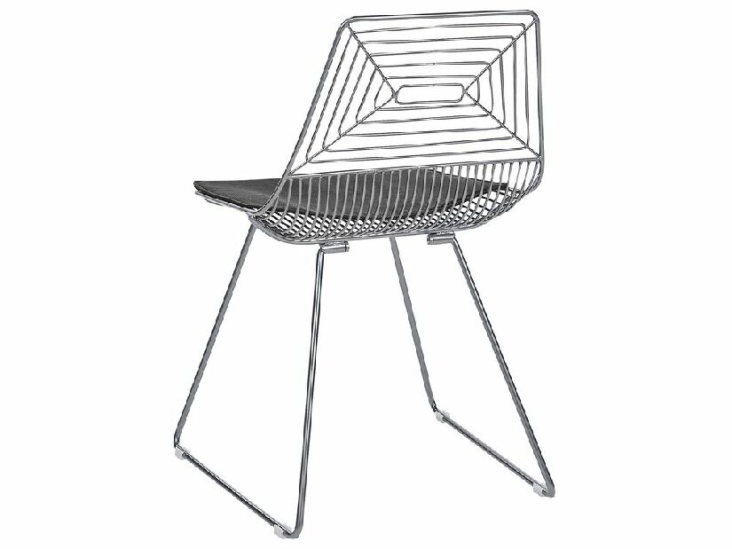 Set 2 ks jídelních židlí Bricio (stříbrná)