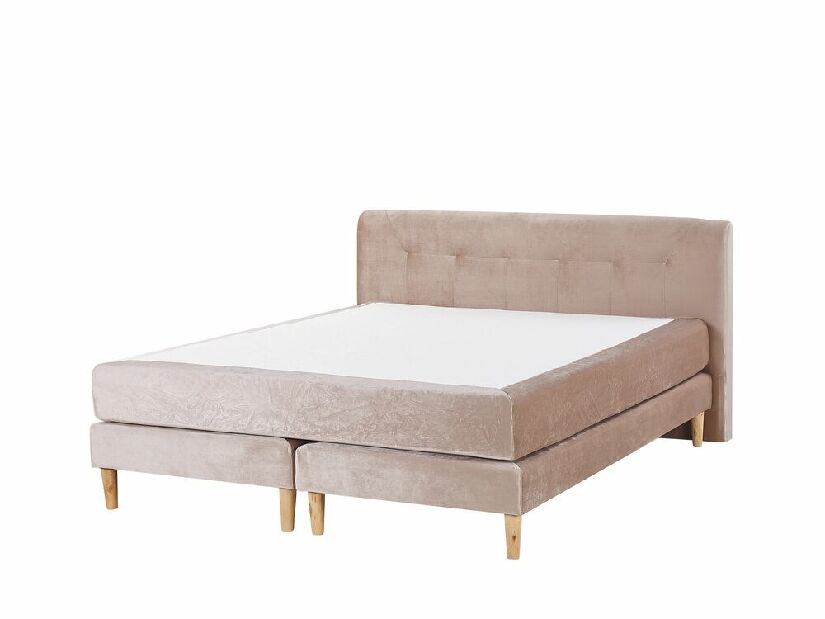 Manželská postel 160 cm MARIASSE (béžová) (s roštem)