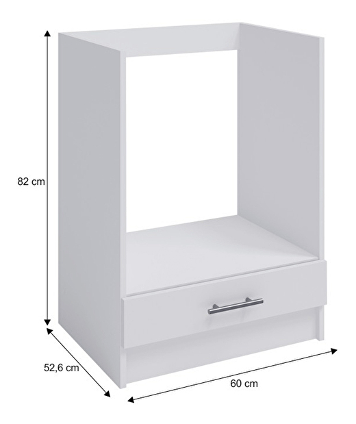 Dolní kuchyňská skříňka na troubu Flor S-60 KU (bílá) *výprodej
