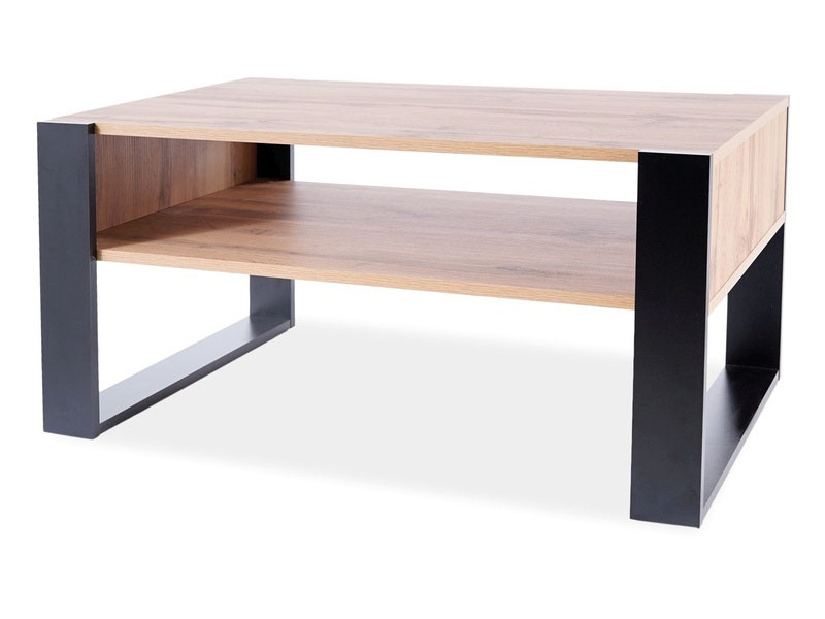 Konferenční stolek Gertrudis (dub wotan + černá)