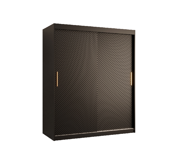 Šatní skříň 150 cm Riana Slimo 1 150 (černá)