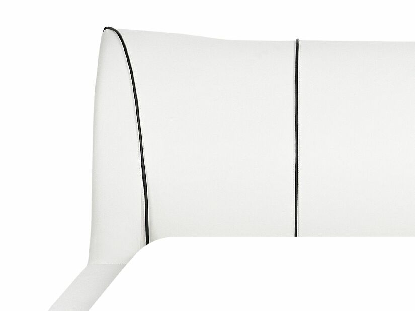 Manželská postel 140 cm NICE (s roštem a LED osvětlením) (bílá)