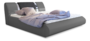 Manželská postel 180 cm Fabio (šedá + tmavě šedá) (s roštem a úl. prostorem)