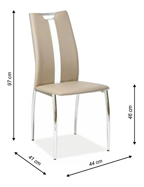 Jídelní židle Signa (béžová + bílá)