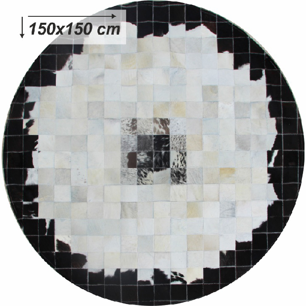 Kožený koberec 150x150 cm Koza typ 9