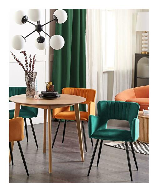  Set 2 ks jídelních židlí Shelba (smaragdová)