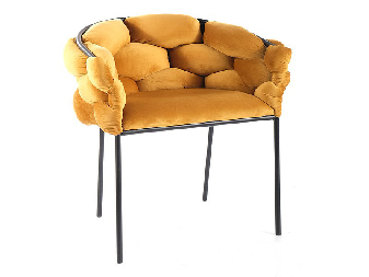 Jídelní židle Noemi (žlutá + černá)
