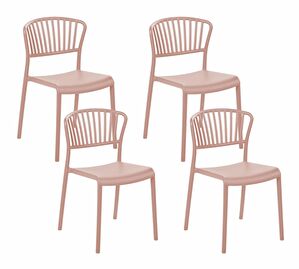 Set 4 ks jídelních židlí Geronimo (růžová)