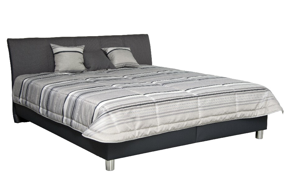 Manželská postel 160 cm Blanář Columbia (tmavošedá) (s roštem a matrací IVANA)