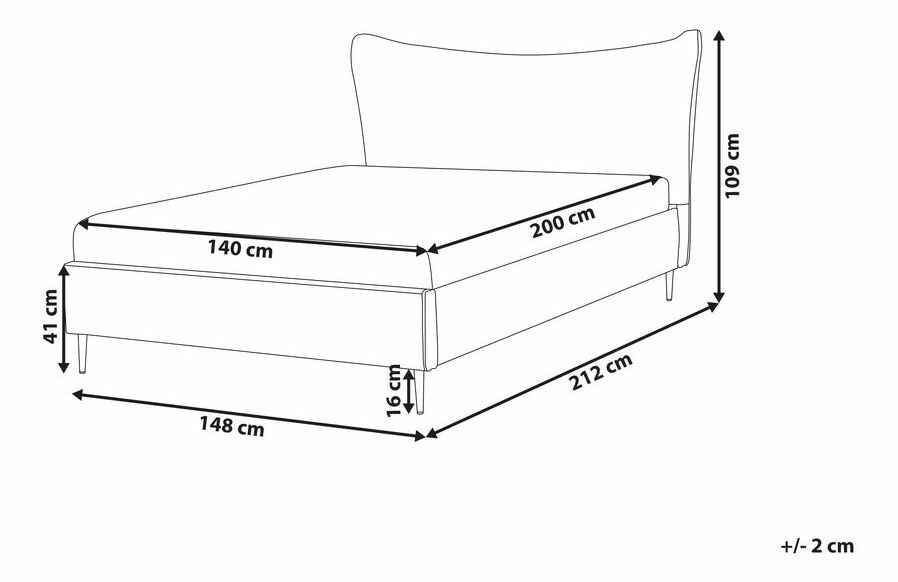 Manželská postel 140 cm Chaza (světle šedá)