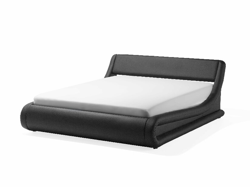 Manželská postel 180 cm AVENUE (s roštem a úl. prostorem) (černá) *výprodej