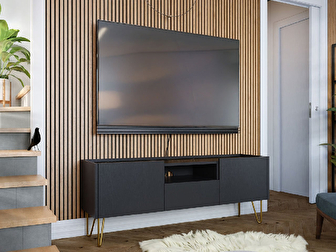 TV stolek Amaryllis ARTV144 (černý grafit + černý královský mramor) *výprodej