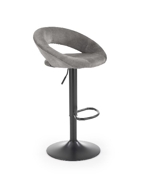 Barová židle Herlinda (šedá + černá) *výprodej