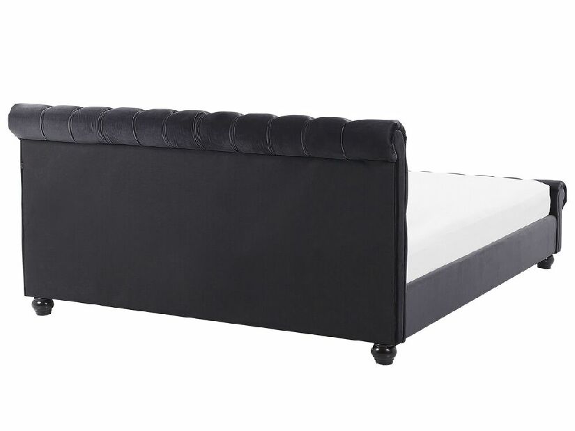 Manželská vodní postel 180 cm Alexandrine (černá) (s roštem a matrací)
