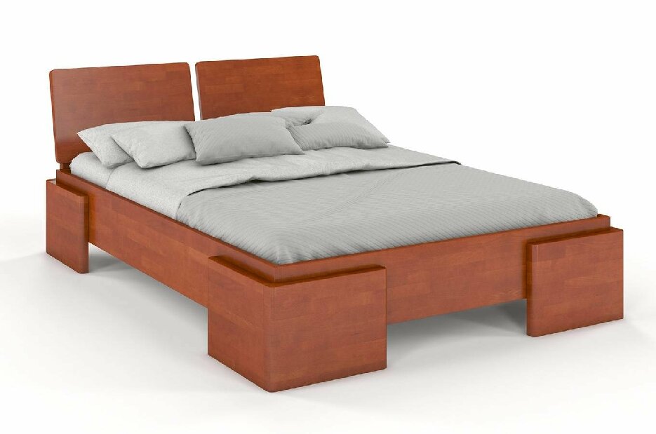 Manželská postel 200 cm Naturlig Jordbaer High (buk)