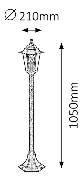 Venkovní svítidlo Velence 8240 (antická zlatá)